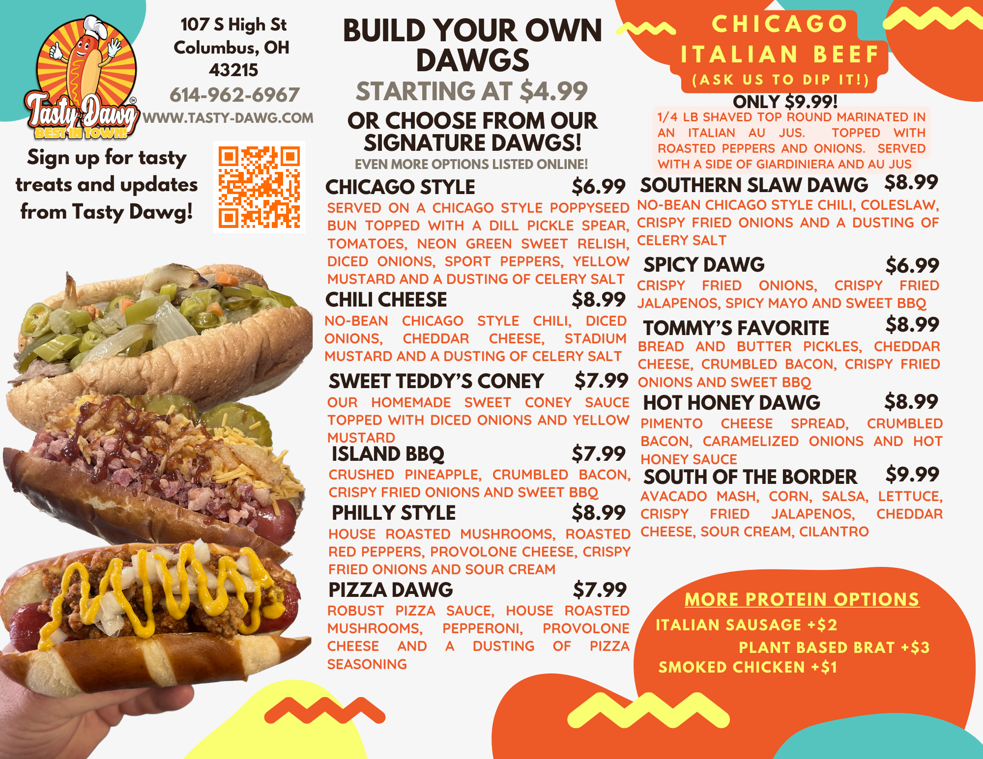 Tasty Dawg menu 1